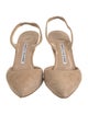 Manolo Blahnik Suede Slingback Pumps