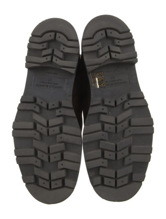 Manolo Blahnik Suede Combat Boots