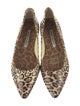 Manolo Blahnik Leather Animal Print Flats