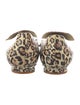 Manolo Blahnik Leather Animal Print Flats