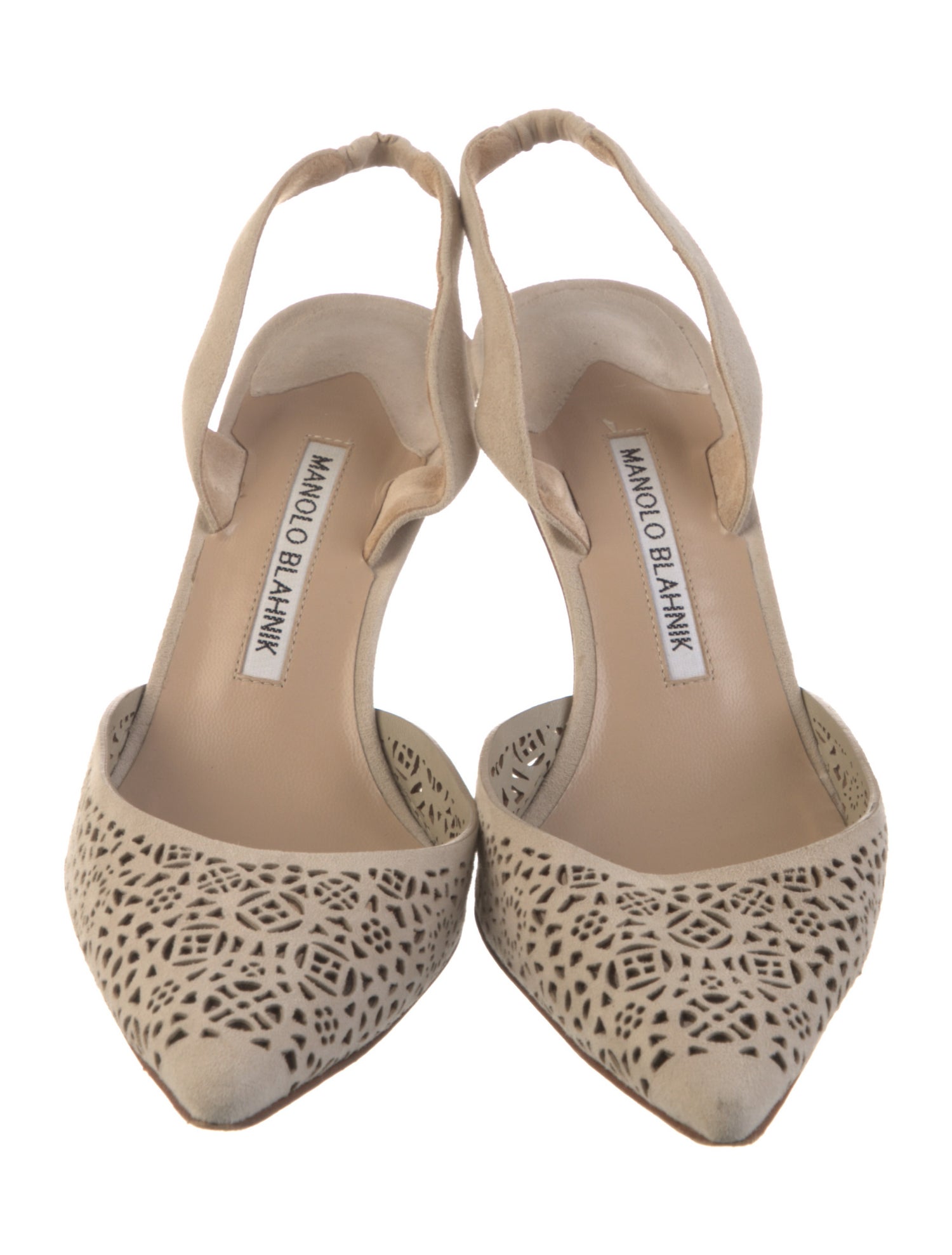 Manolo Blahnik Suede Slingback Pumps