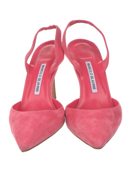 Manolo Blahnik Suede Slingback Pumps