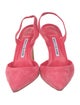 Manolo Blahnik Suede Slingback Pumps