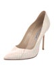 Manolo Blahnik Embossed Leather Pumps