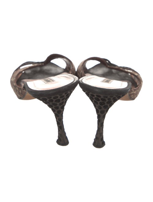 Manolo Blahnik Animal Print Slides