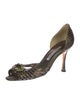 Manolo Blahnik Snakeskin Animal Print D'Orsay Pumps