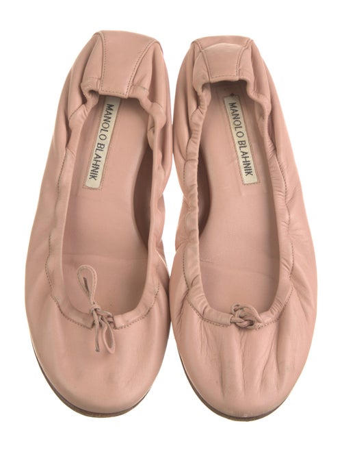 Manolo Blahnik Leather Ballet Flats