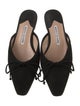 Manolo Blahnik Suede Bow Accents Mules