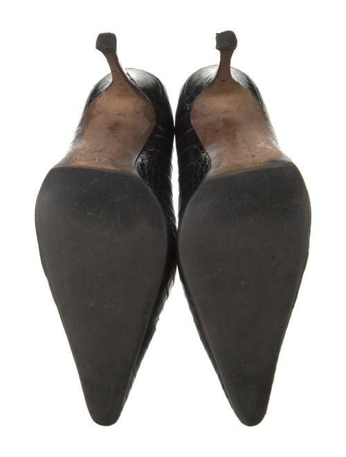 Manolo Blahnik Crocodile Animal Print Pumps
