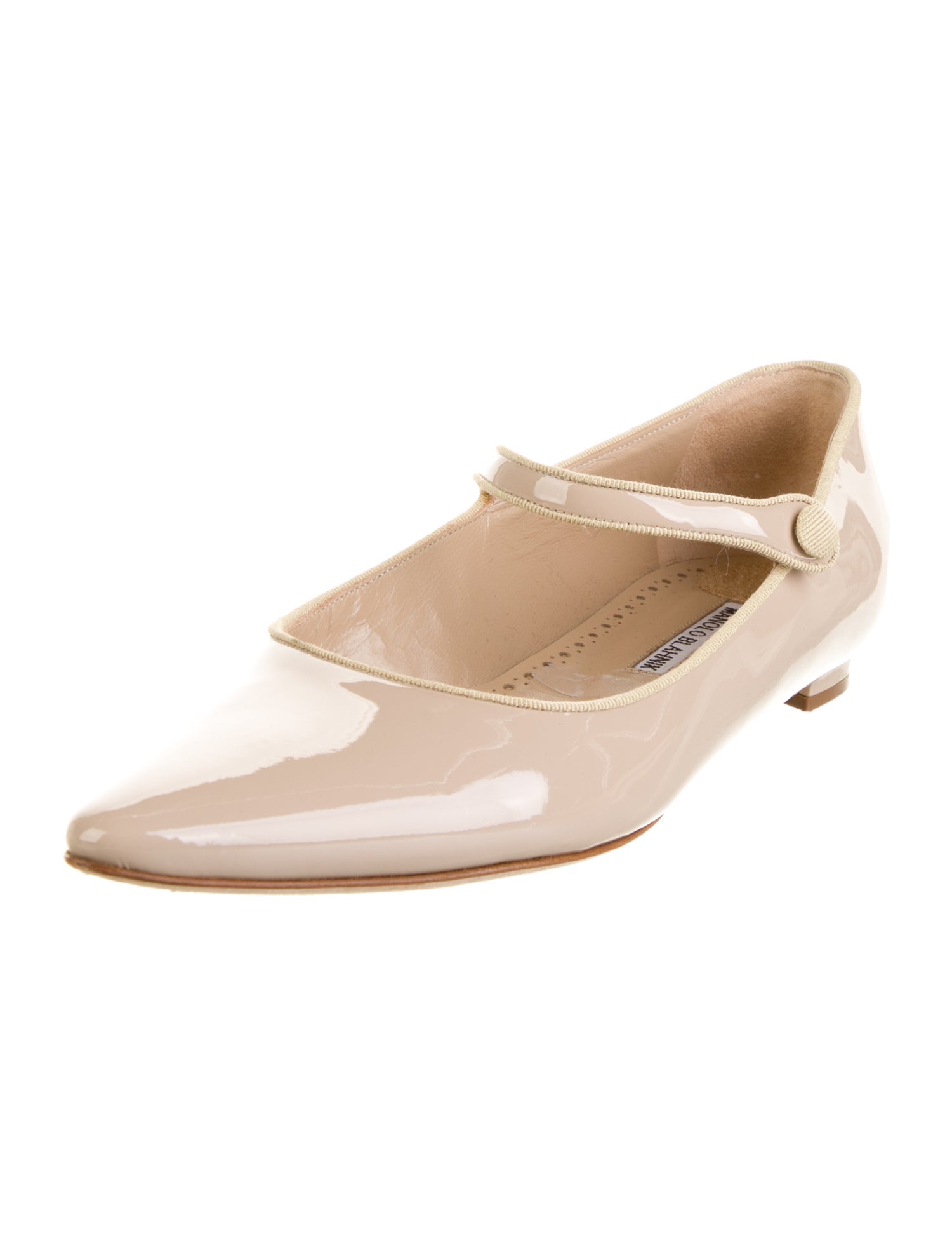 Manolo Blahnik Patent Leather Mary Jane Flats