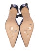 Manolo Blahnik Embossed Leather Animal Print Slingback Pumps