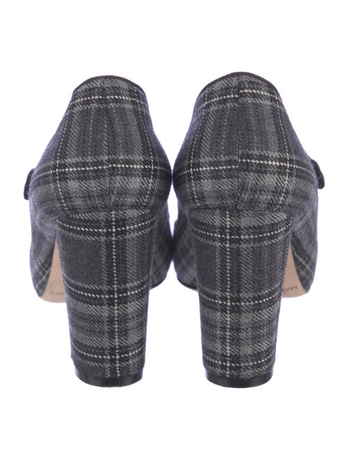 Manolo Blahnik Plaid Print Pumps