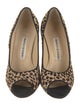 Manolo Blahnik Ponyhair Animal Print Sandals