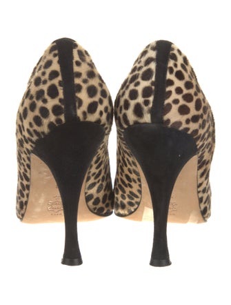 Manolo Blahnik Ponyhair Animal Print Sandals