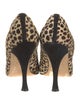 Manolo Blahnik Ponyhair Animal Print Sandals
