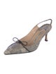 Manolo Blahnik Lizard Animal Print Slingback Pumps