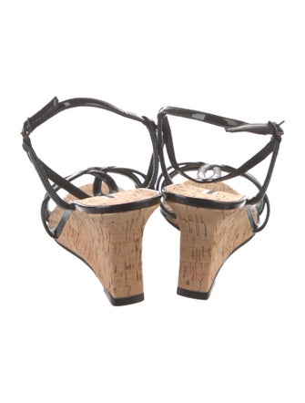 Manolo Blahnik Patent Leather Slingback Sandals