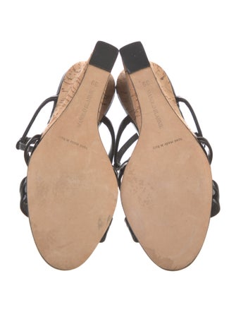 Manolo Blahnik Patent Leather Slingback Sandals