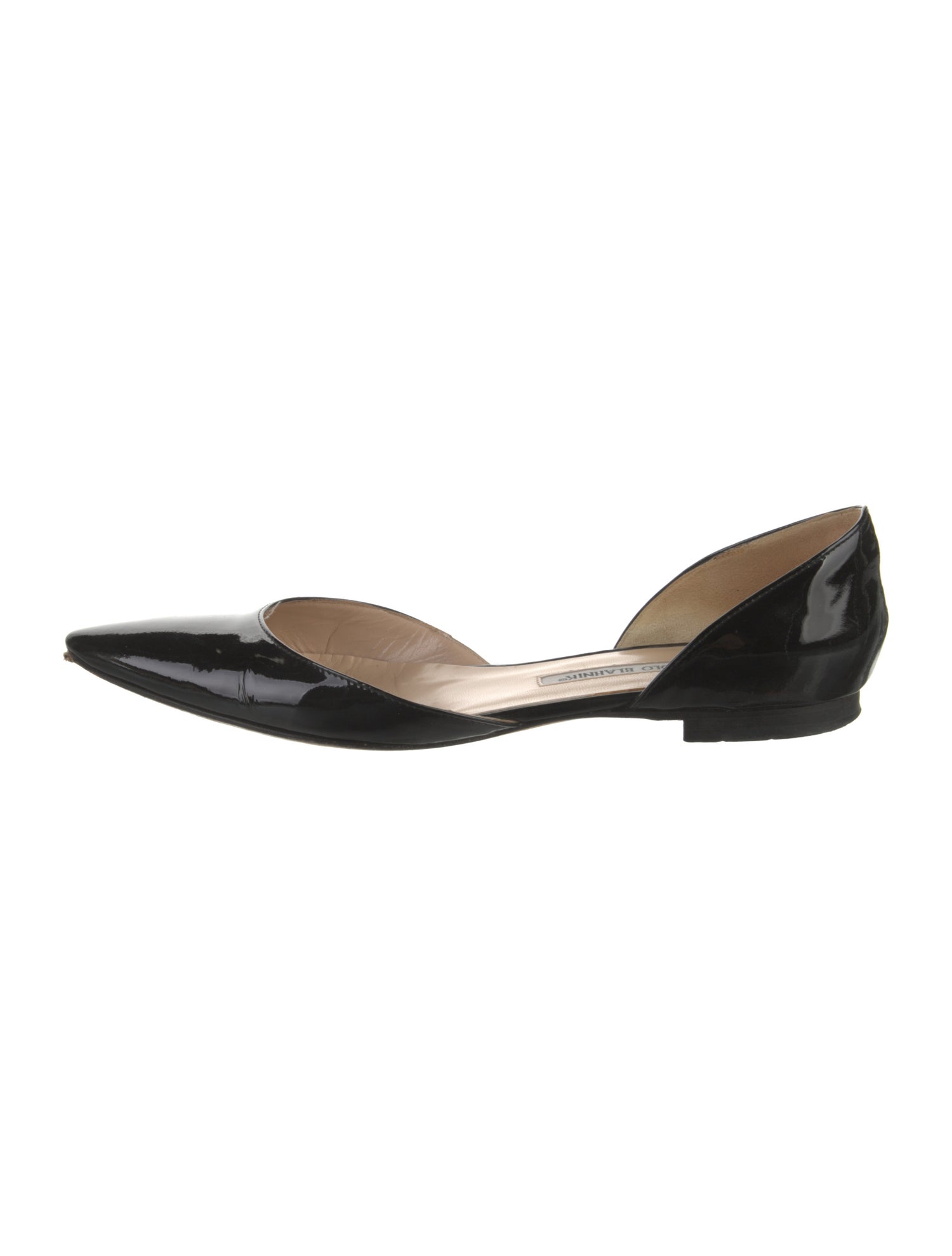 Manolo Blahnik Patent Leather D'Orsay Flats