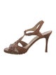 Manolo Blahnik Leather T-Strap Sandals