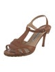 Manolo Blahnik Leather T-Strap Sandals