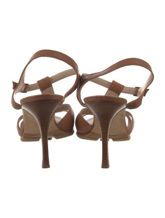 Manolo Blahnik Leather T-Strap Sandals