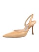 Manolo Blahnik Leather Slingback Pumps