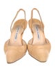 Manolo Blahnik Leather Slingback Pumps
