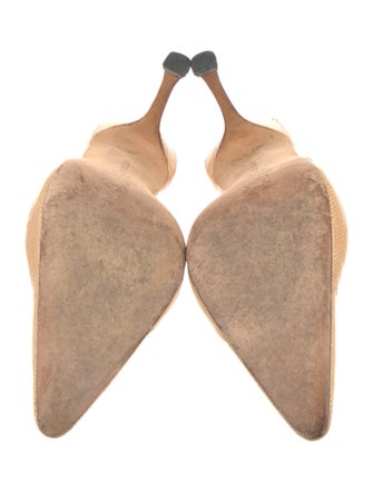 Manolo Blahnik Leather Slingback Pumps