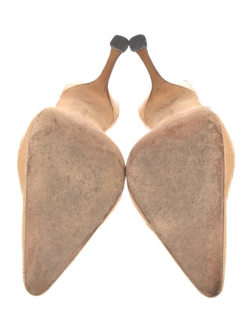 Manolo Blahnik Leather Slingback Pumps