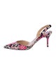Manolo Blahnik Floral Print Slingback Pumps