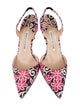 Manolo Blahnik Floral Print Slingback Pumps