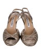 Manolo Blahnik Leather Slingback Sandals