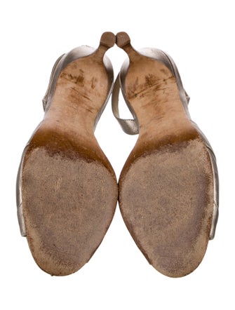 Manolo Blahnik Leather Slingback Sandals