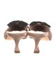 Manolo Blahnik Satin Bow Accents Mules