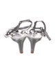 Manolo Blahnik Leather Chain-Link Accents T-Strap Sandals
