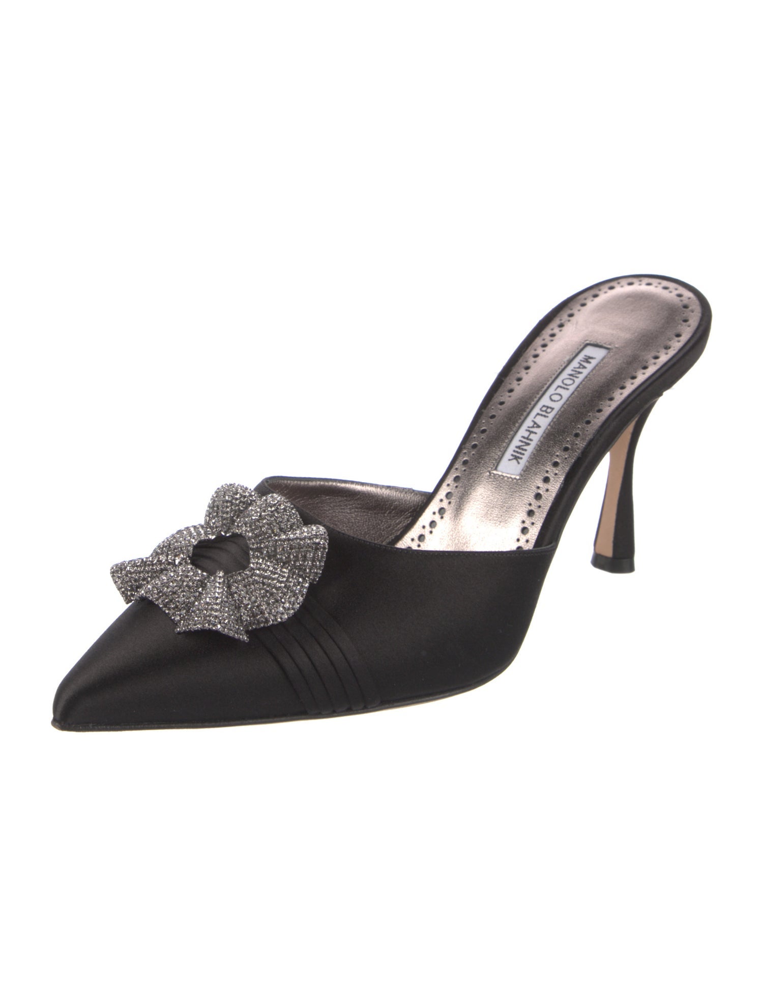 Manolo Blahnik Satin Mules