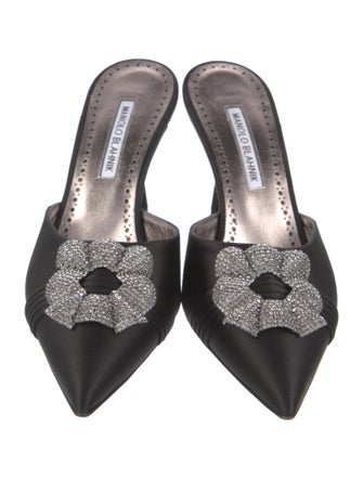 Manolo Blahnik Satin Mules