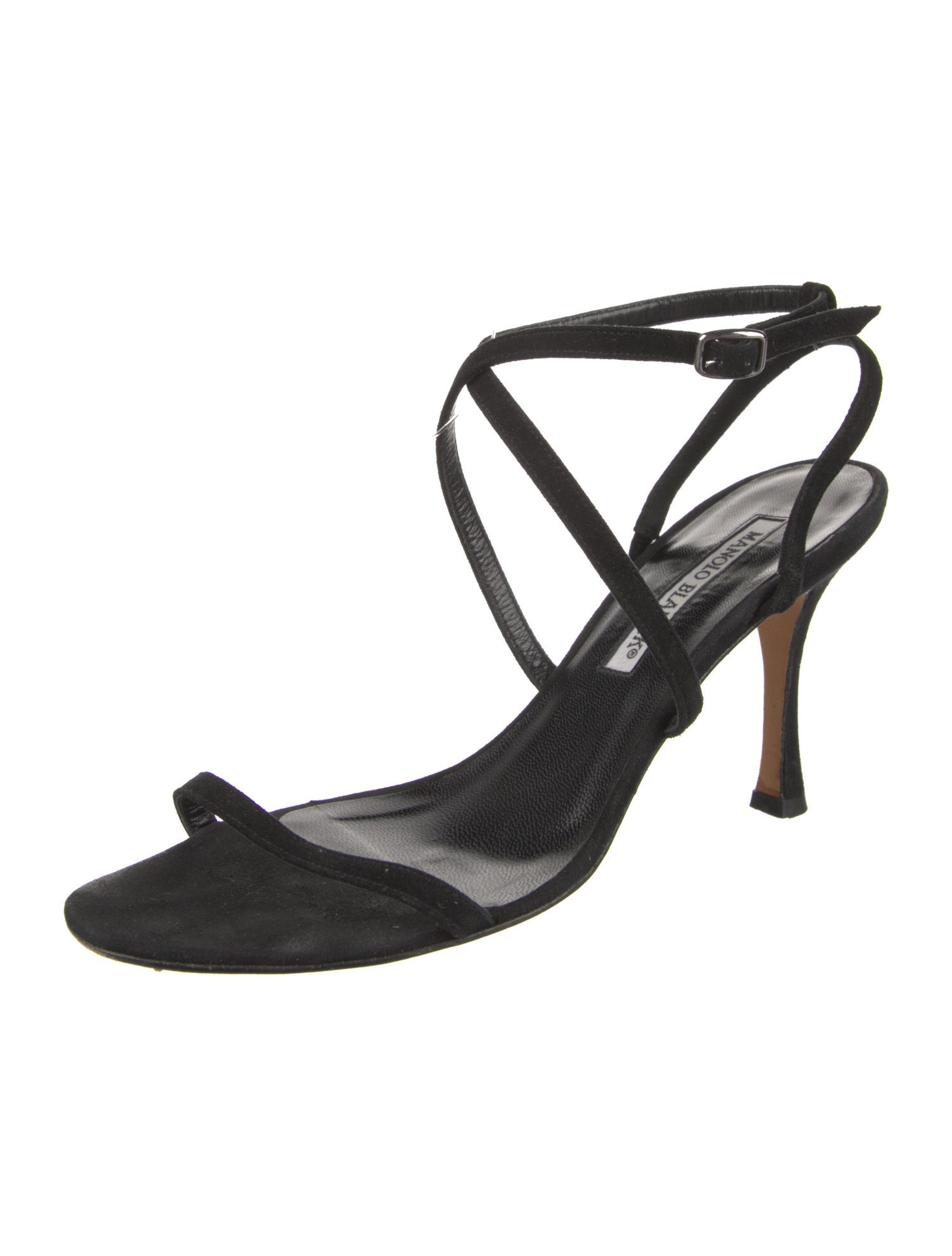 Manolo Blahnik Suede Slingback Sandals