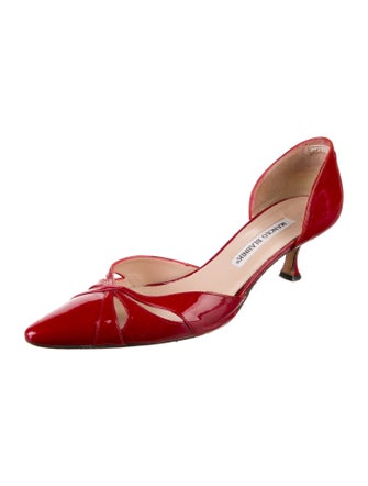Manolo Blahnik Patent Leather D'Orsay Pumps