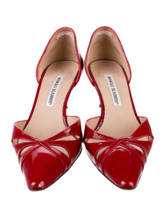 Manolo Blahnik Patent Leather D'Orsay Pumps