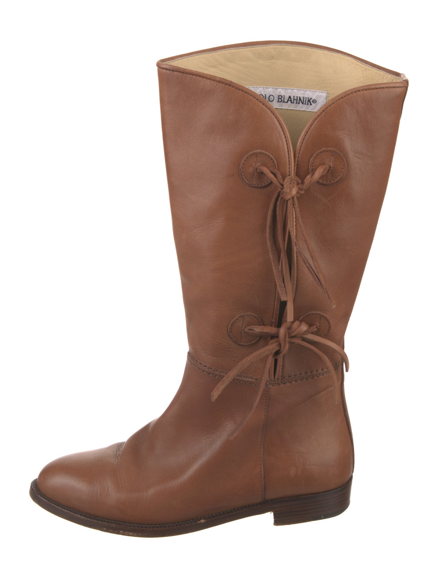 Manolo Blahnik Leather Riding Boots