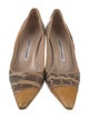 Manolo Blahnik Snakeskin Animal Print Pumps