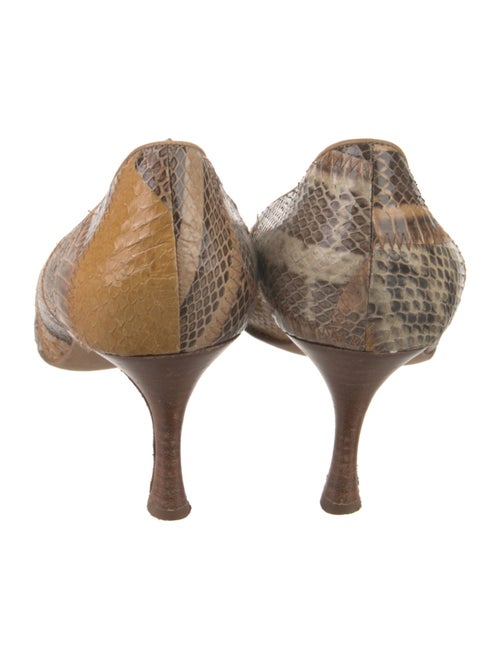 Manolo Blahnik Snakeskin Animal Print Pumps