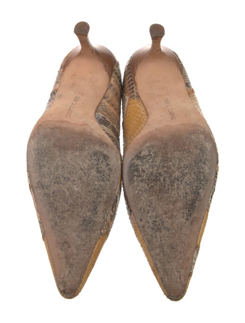 Manolo Blahnik Snakeskin Animal Print Pumps