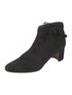 Manolo Blahnik Suede Bow Accents Boots