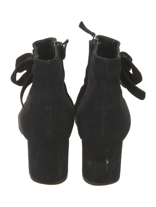 Manolo Blahnik Suede Bow Accents Boots