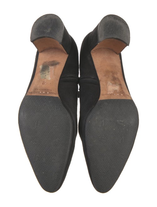 Manolo Blahnik Suede Bow Accents Boots