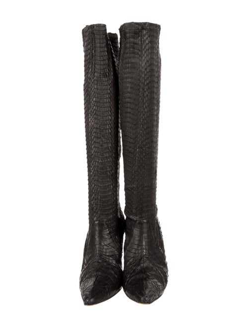 Manolo Blahnik Snakeskin Sock Boots