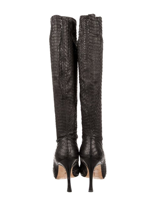 Manolo Blahnik Snakeskin Sock Boots